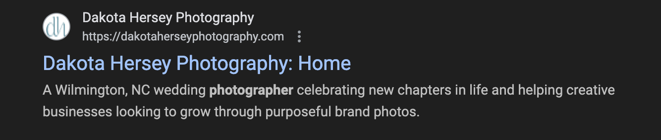 An example of a Page Title and Meta-description in action. 